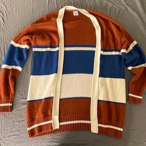 Zara sweater/jacket orange/blue M Unisex